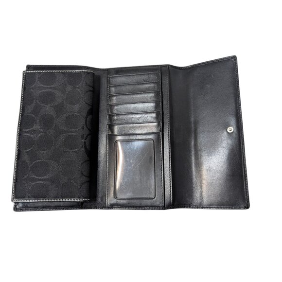 Signature Coach Vintage Wallet w/Checkbook Black - Picture 3 of 5